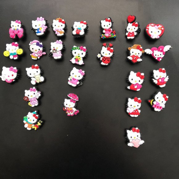 Hello Kitty 25 Piece Shoe Charms Variety Bag 1" Charms - Picture 2 of 5